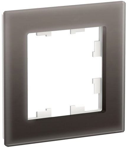 Рамка универсальная Systeme Electric AtlasDesign Nature 1-м. стекло мокко картинка